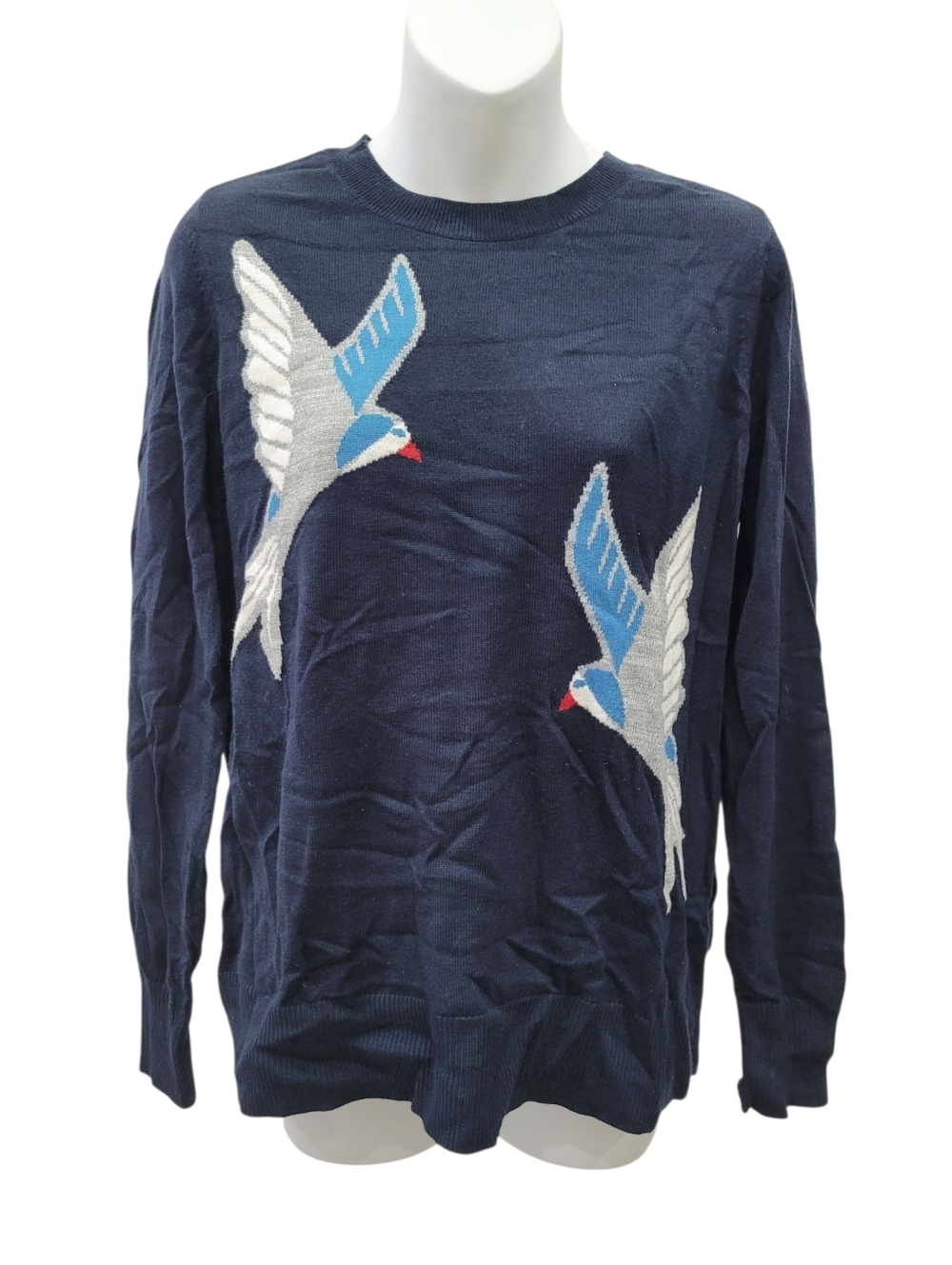 LOFT Navy Blue Blue Jay Sweater Top Size: M